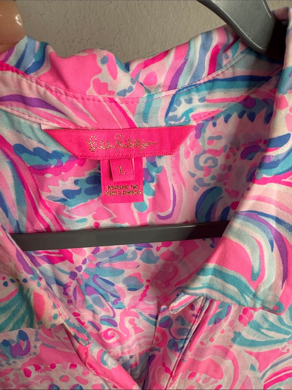 Lilly Pulitzer Prosecco Pink Sleeveless Natalie Coverup Dress Don’t Be Jelly Lg - Picture 3 of 6